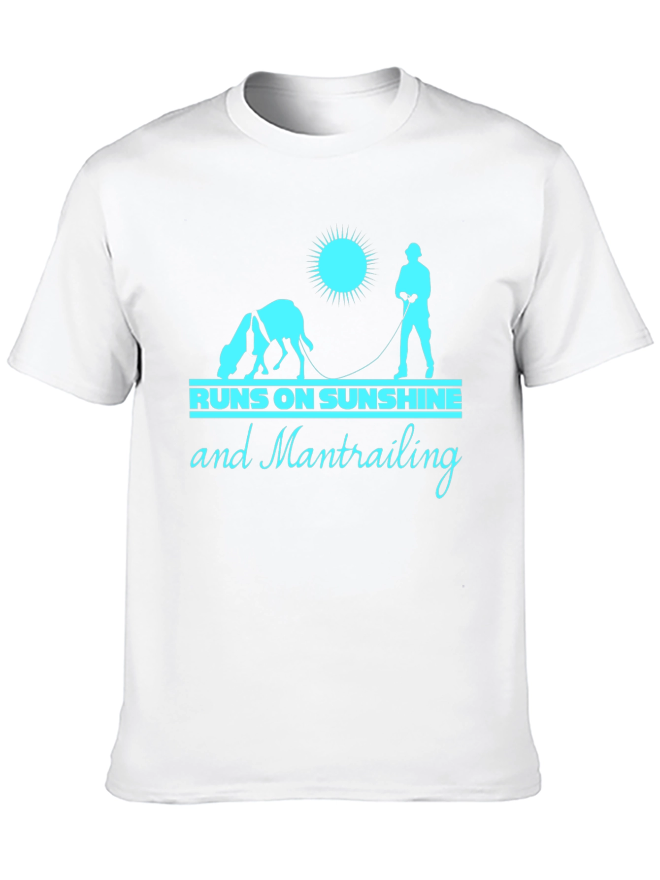 Runs On Sunshine And Mantrailing T-Shirt – Dog Lover Outdoor Tee