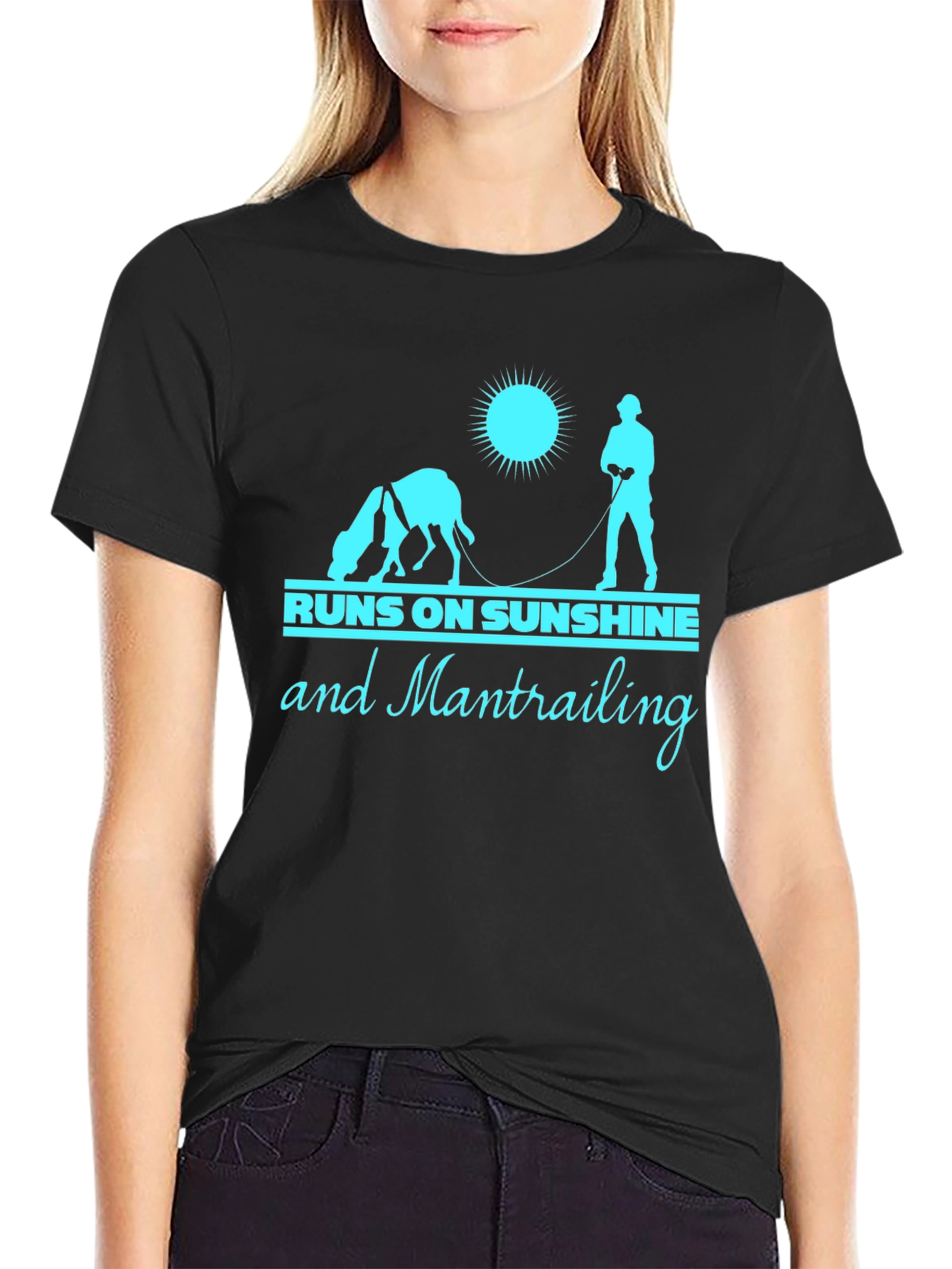 Runs On Sunshine And Mantrailing T-Shirt – Dog Lover Outdoor Tee