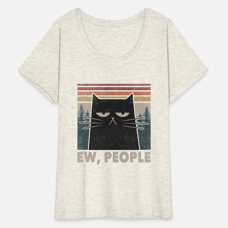 Retro Ew People Black Cat Funny Anti Social