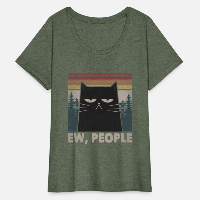 Retro Ew People Black Cat Funny Anti Social