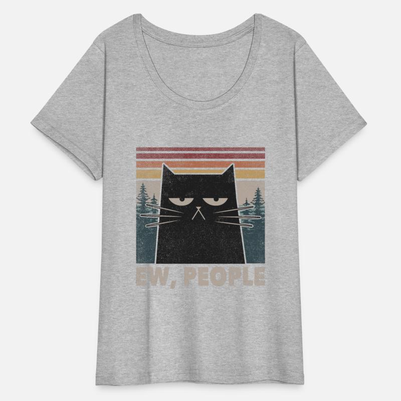 Retro Ew People Black Cat Funny Anti Social