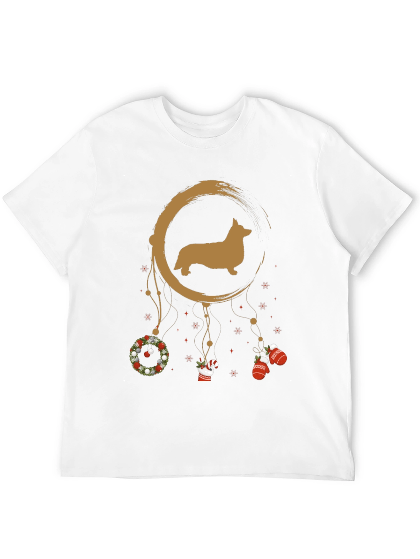 Christmas Corgi Dreamcatcher T-Shirt – Cute Holiday Dog Lover Tee