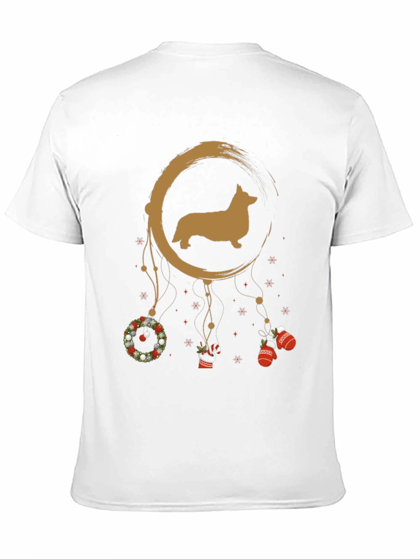 Christmas Corgi Dreamcatcher T-Shirt – Cute Holiday Dog Lover Tee