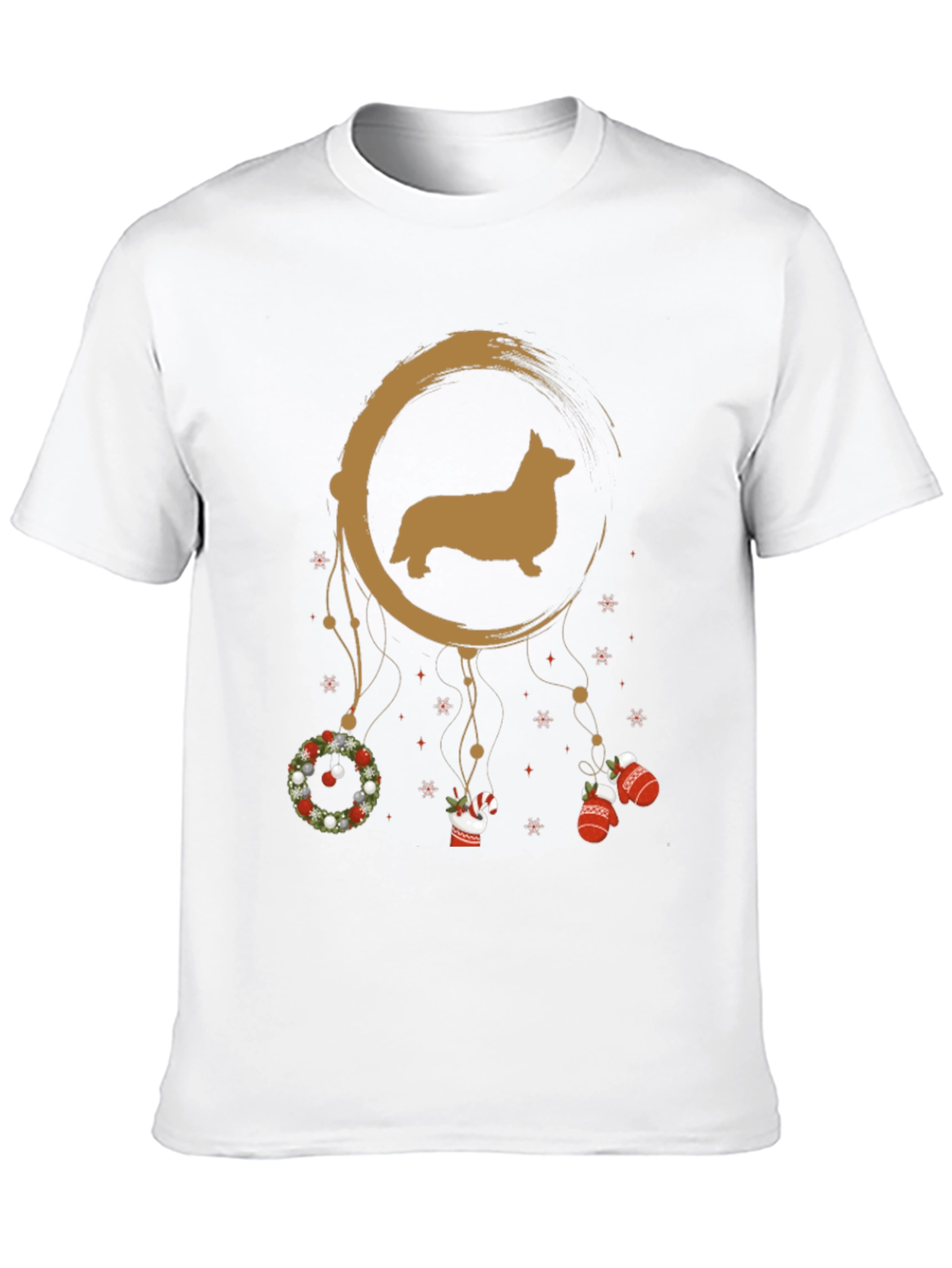 Christmas Corgi Dreamcatcher T-Shirt – Cute Holiday Dog Lover Tee