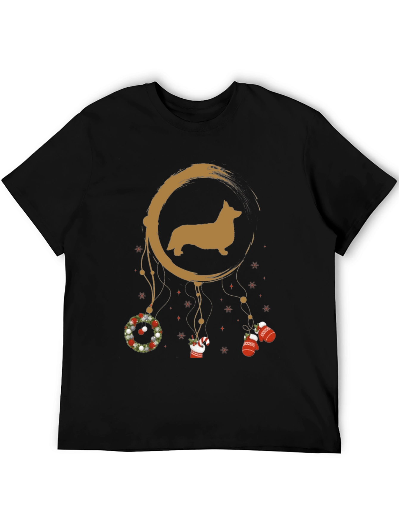 Christmas Corgi Dreamcatcher T-Shirt – Cute Holiday Dog Lover Tee