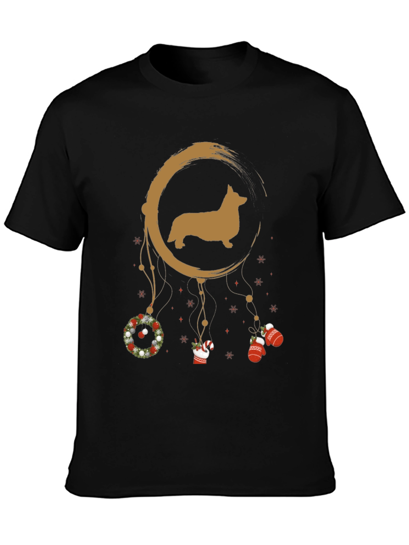 Christmas Corgi Dreamcatcher T-Shirt – Cute Holiday Dog Lover Tee