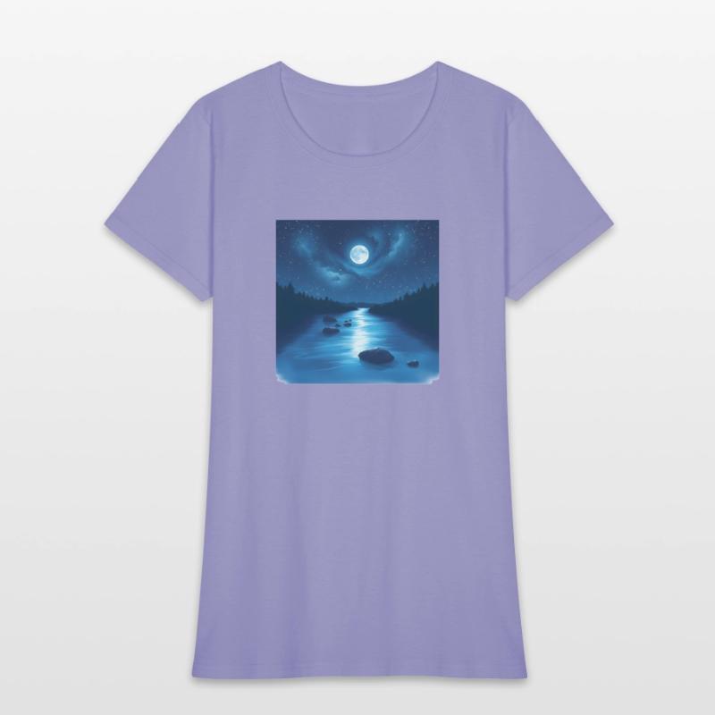 River Under the Starry Sky