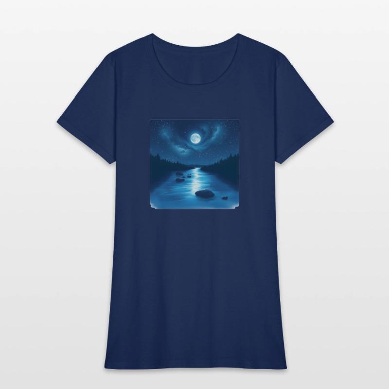 River Under the Starry Sky