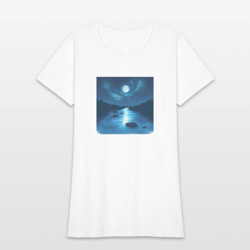 River Under the Starry Sky