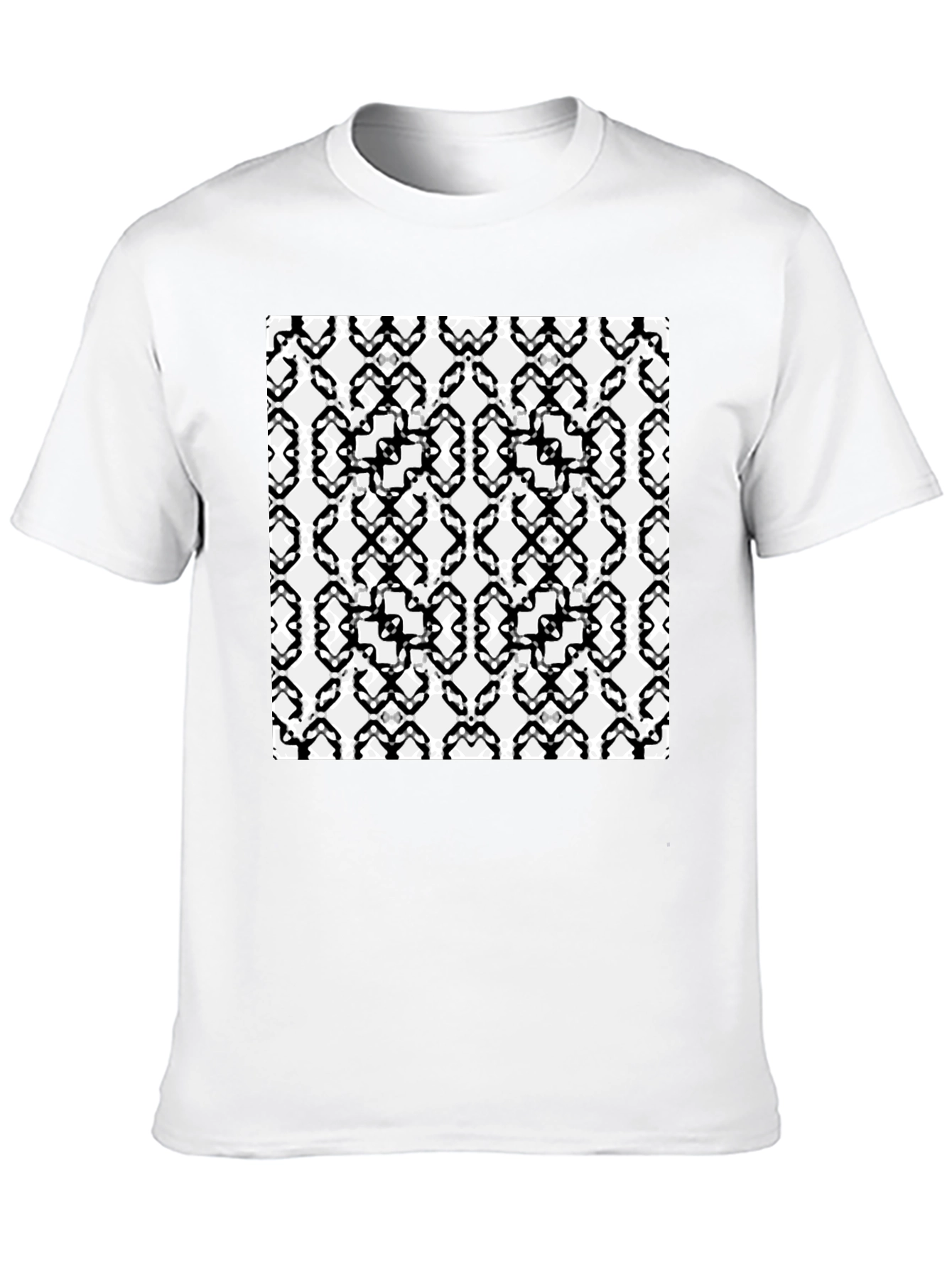 Geometric Pattern Black T-Shirt