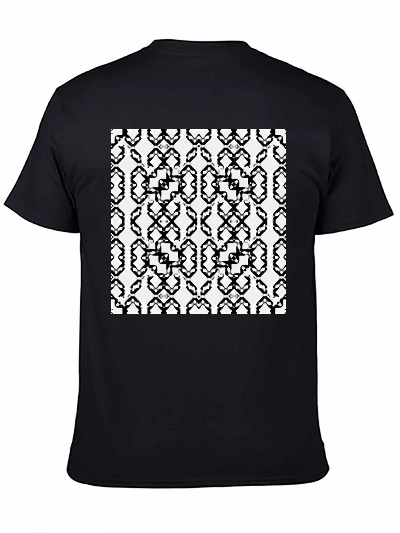Geometric Pattern Black T-Shirt