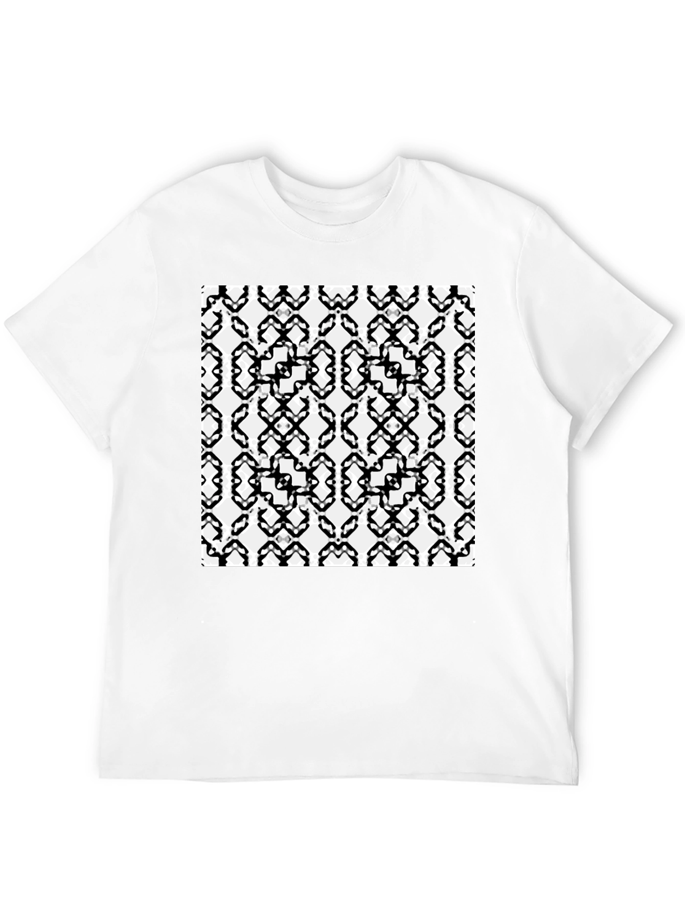 Geometric Pattern Black T-Shirt