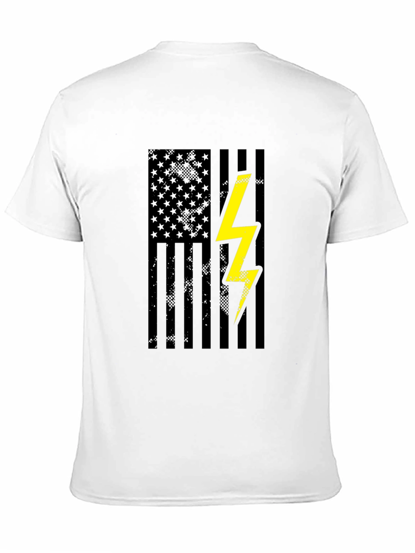 American Flag Lightning Bolt Graphic T-Shirt
