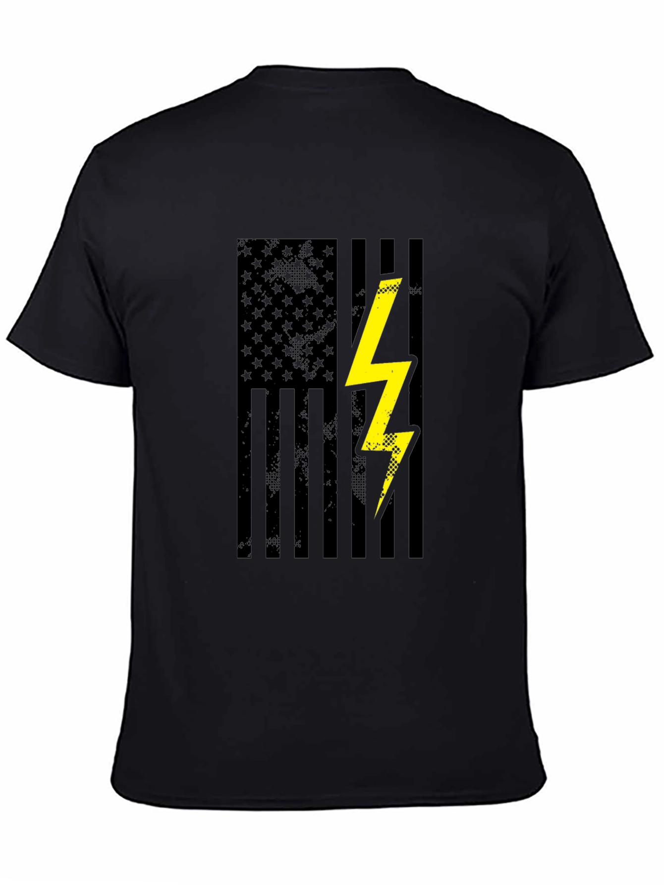 American Flag Lightning Bolt Graphic T-Shirt