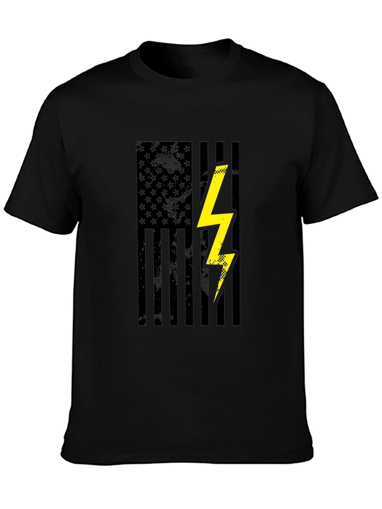American Flag Lightning Bolt Graphic T-Shirt