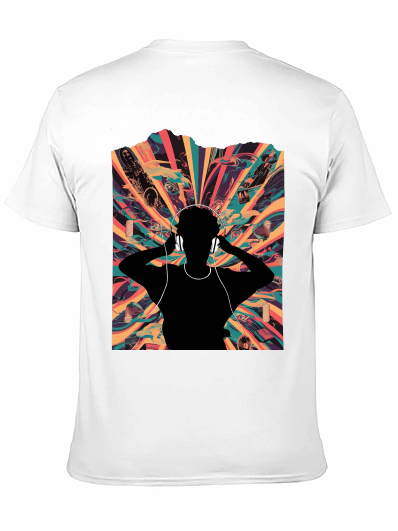 Abstract Soundwave Graphic Tee - Black Unisex