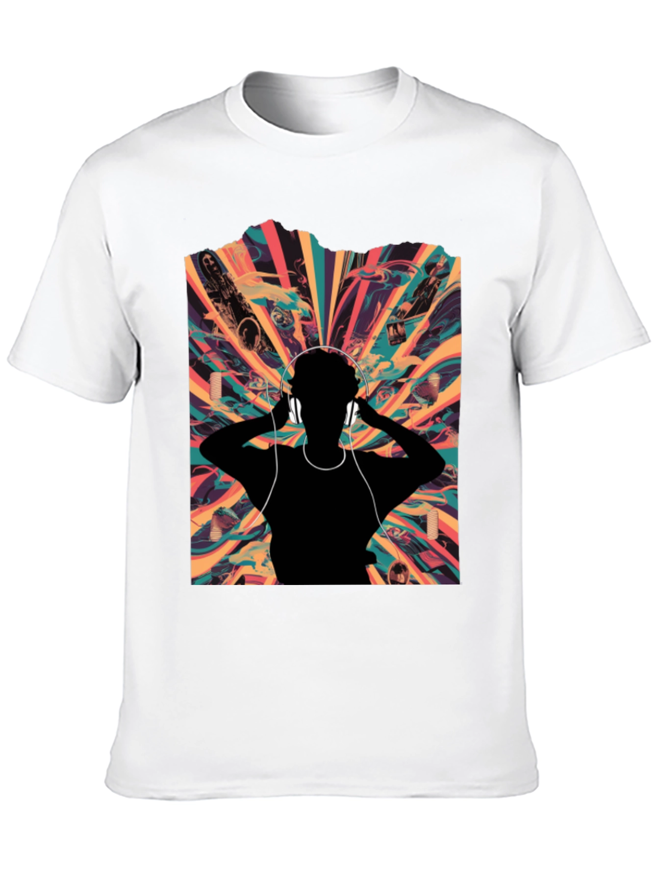 Abstract Soundwave Graphic Tee - Black Unisex