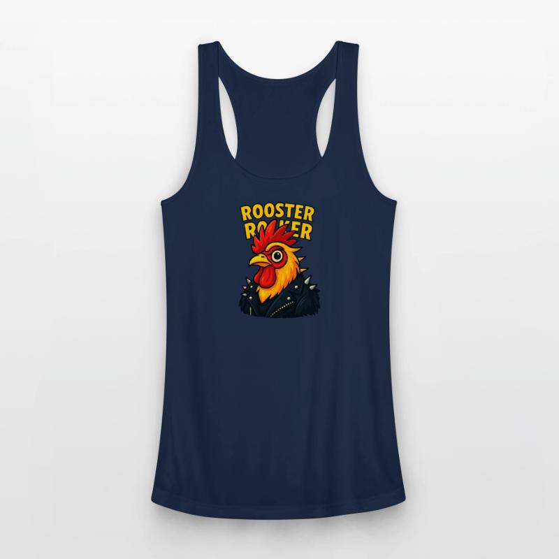 Rooster Punk Rebel T-Shirt Design