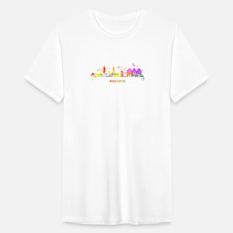 Rostock skyline colorful cityscape Rostock