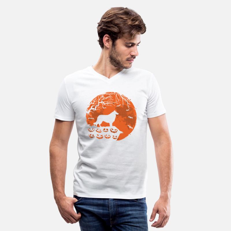 Rough Collie And Moon Halloween Funny Dog Lover