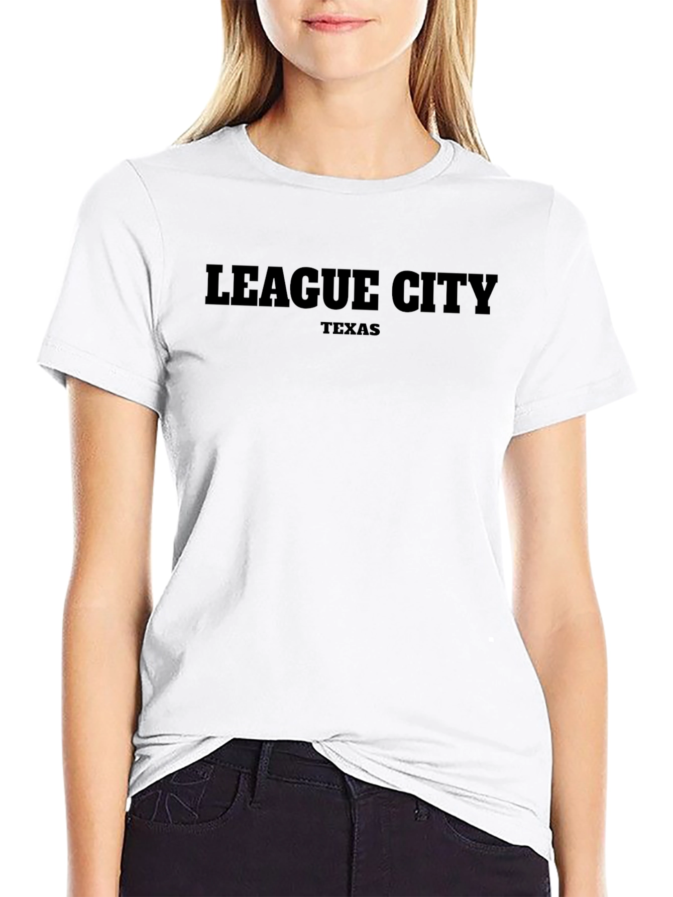 League City Texas Black T-Shirt