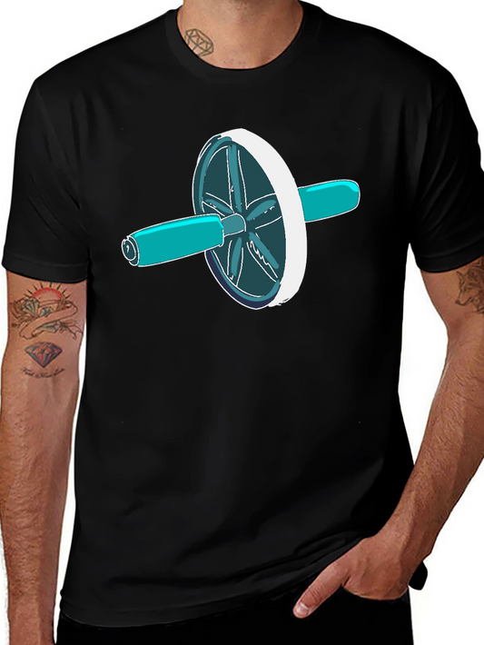 Ab Roller T-Shirt - Black Graphic Tee
