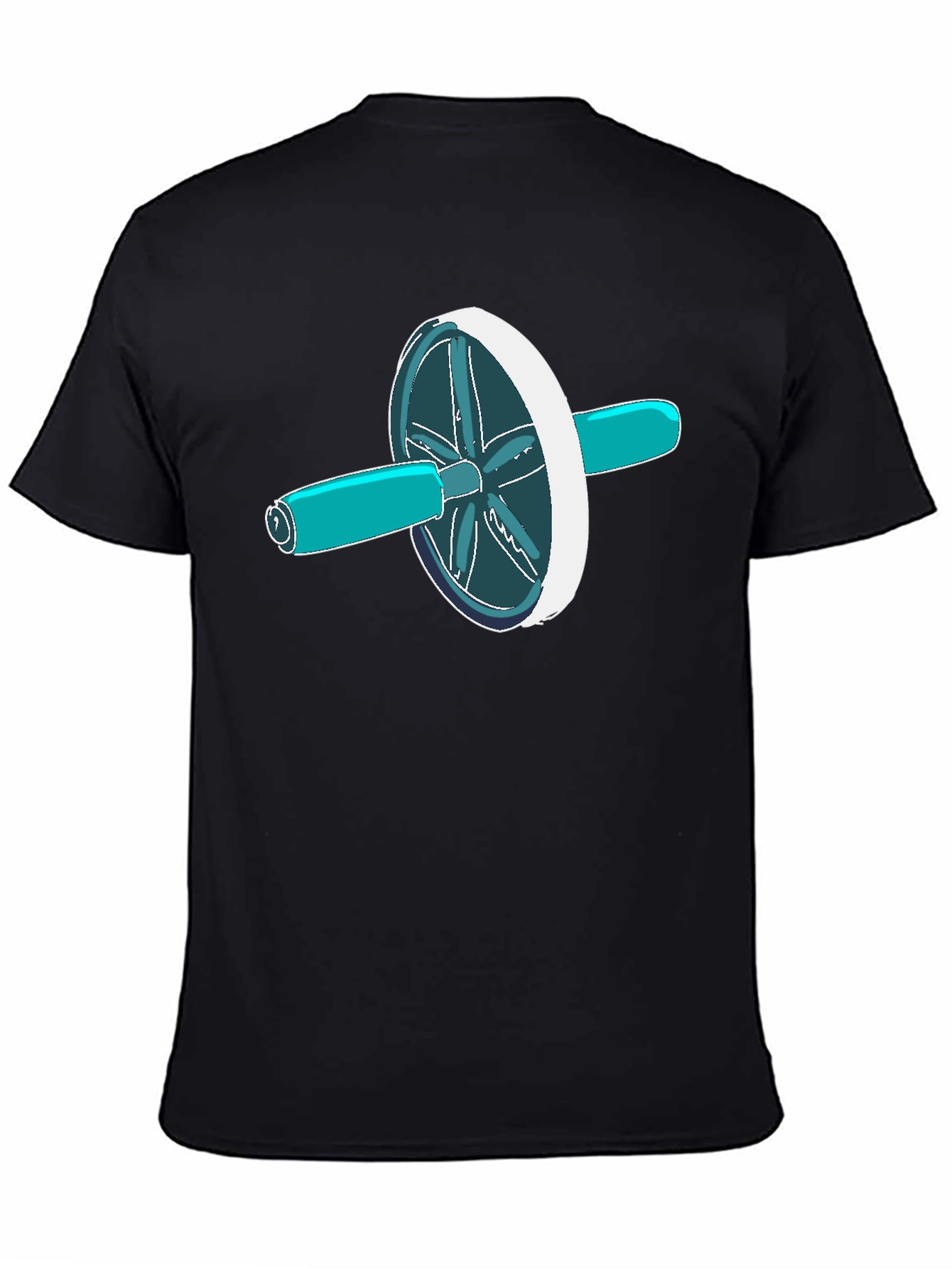 Ab Roller T-Shirt - Black Graphic Tee