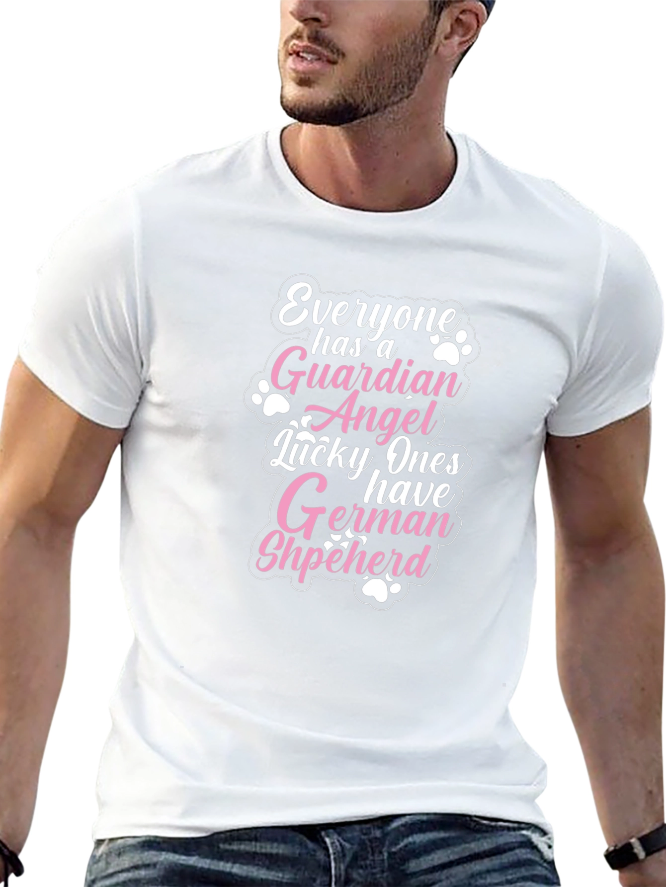 German Shepherd Guardian Angel Graphic T-Shirt