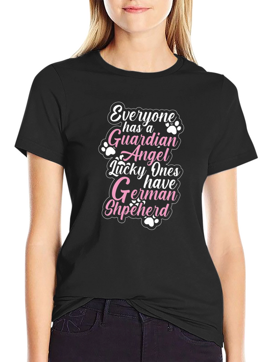 German Shepherd Guardian Angel Graphic T-Shirt