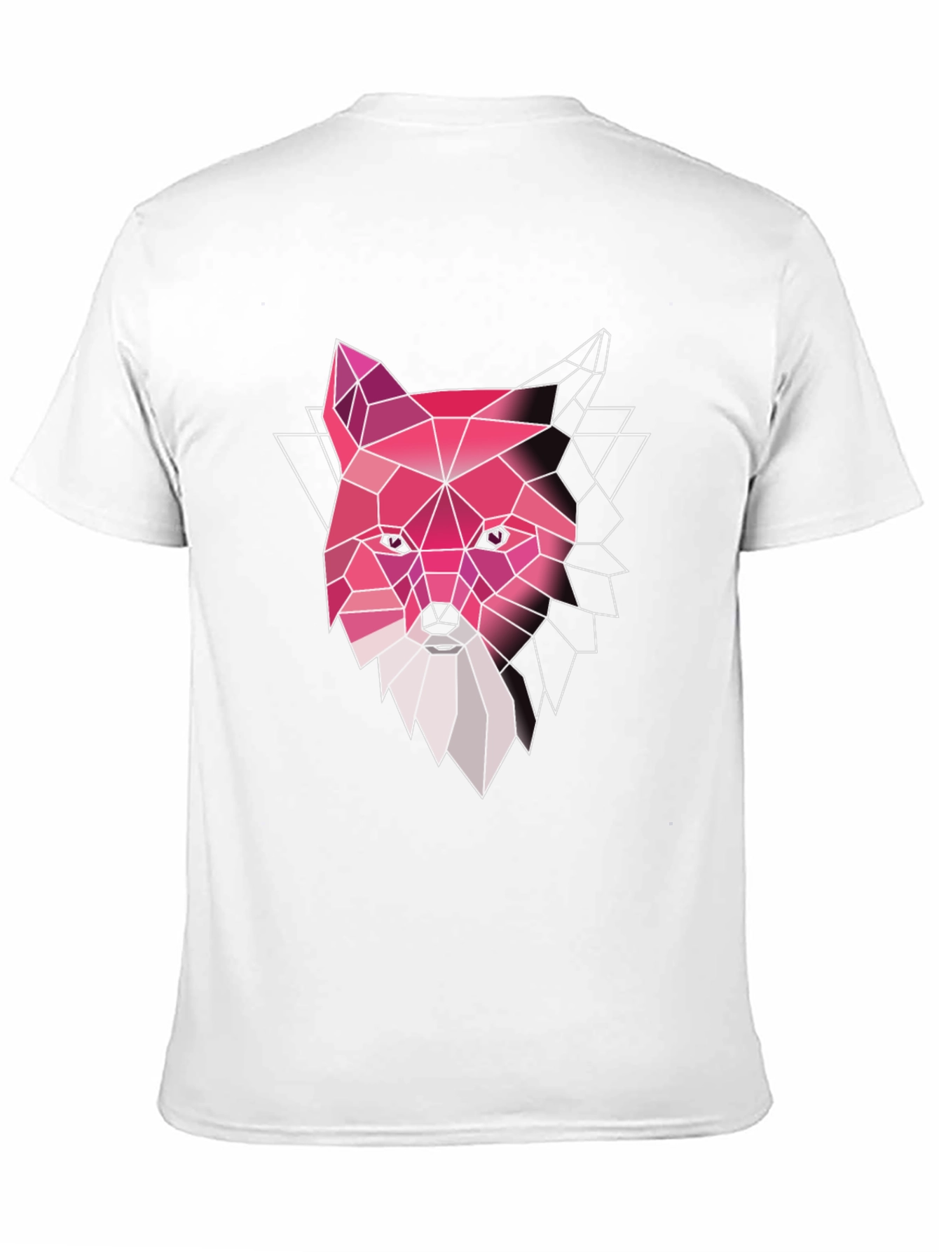 Geometric Fox Graphic Tee - Stylish Mens Black T-Shirt