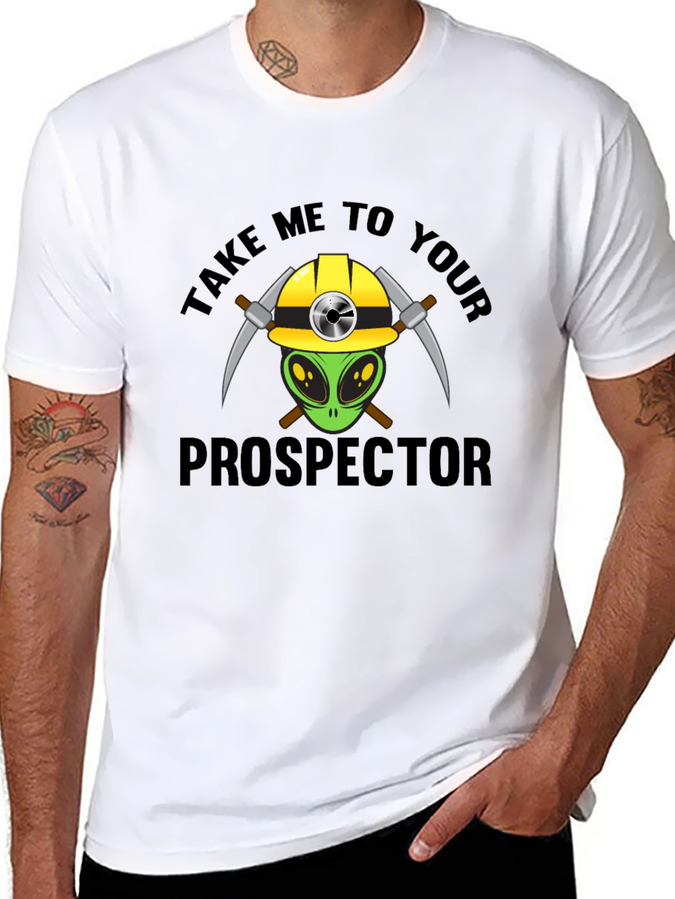 Alien Prospector T-Shirt - Funny Graphic Tee
