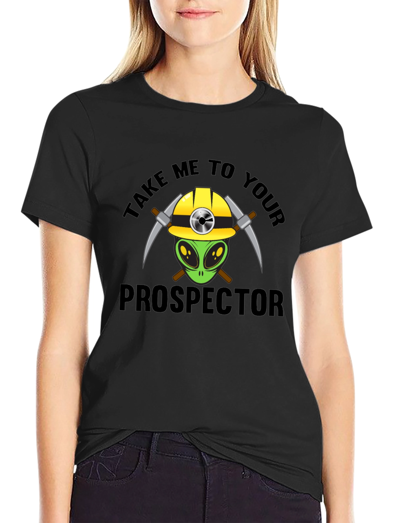 Alien Prospector T-Shirt - Funny Graphic Tee