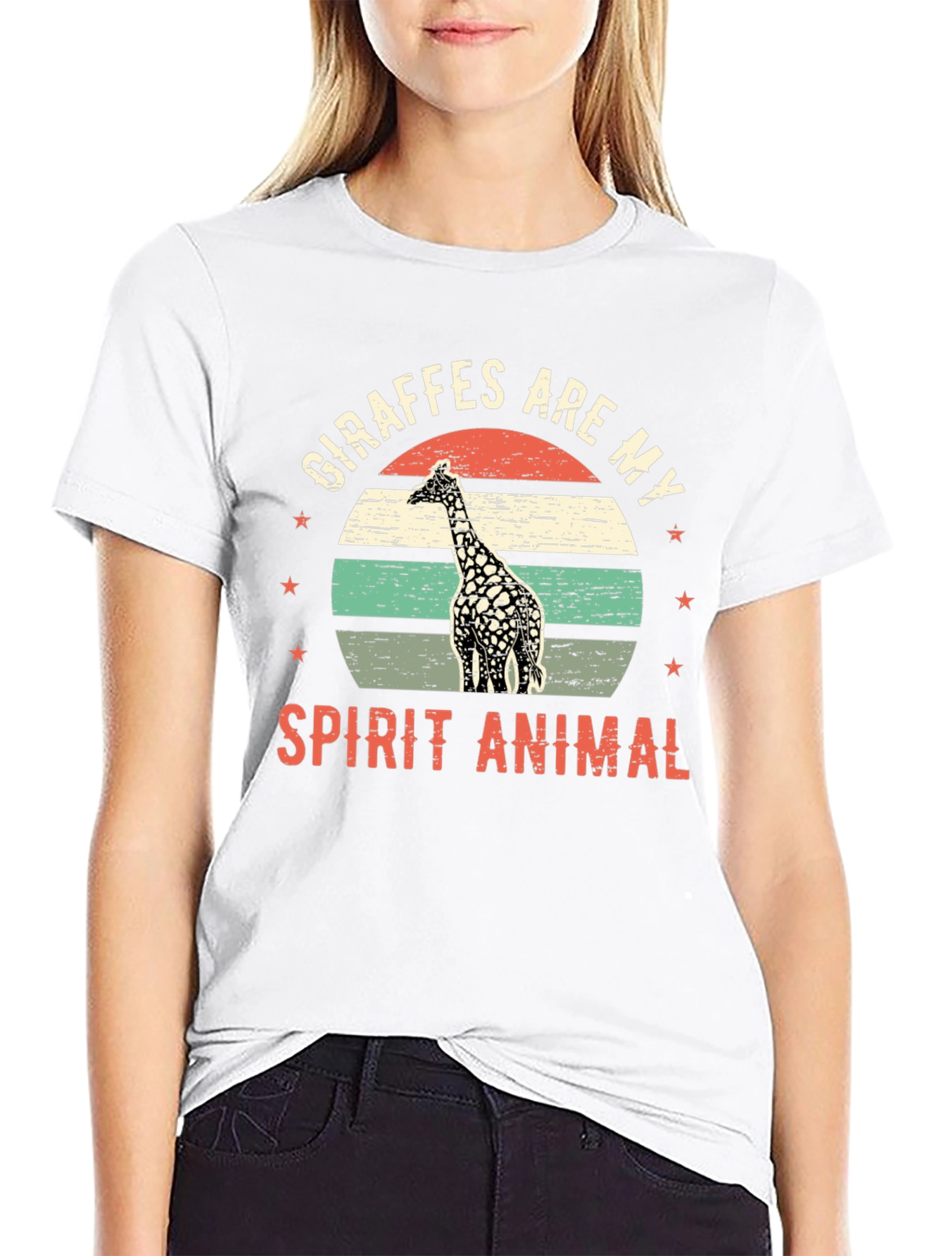 Giraffe Spirit Animal Graphic T-Shirt