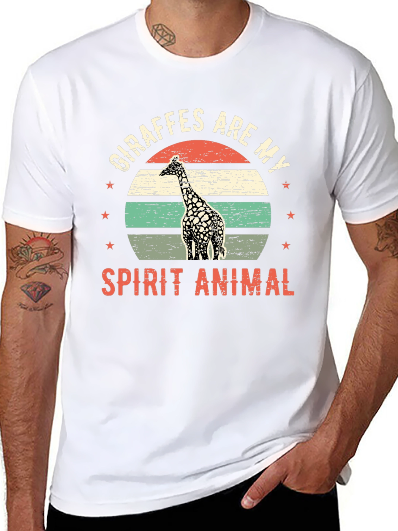 Giraffe Spirit Animal Graphic T-Shirt