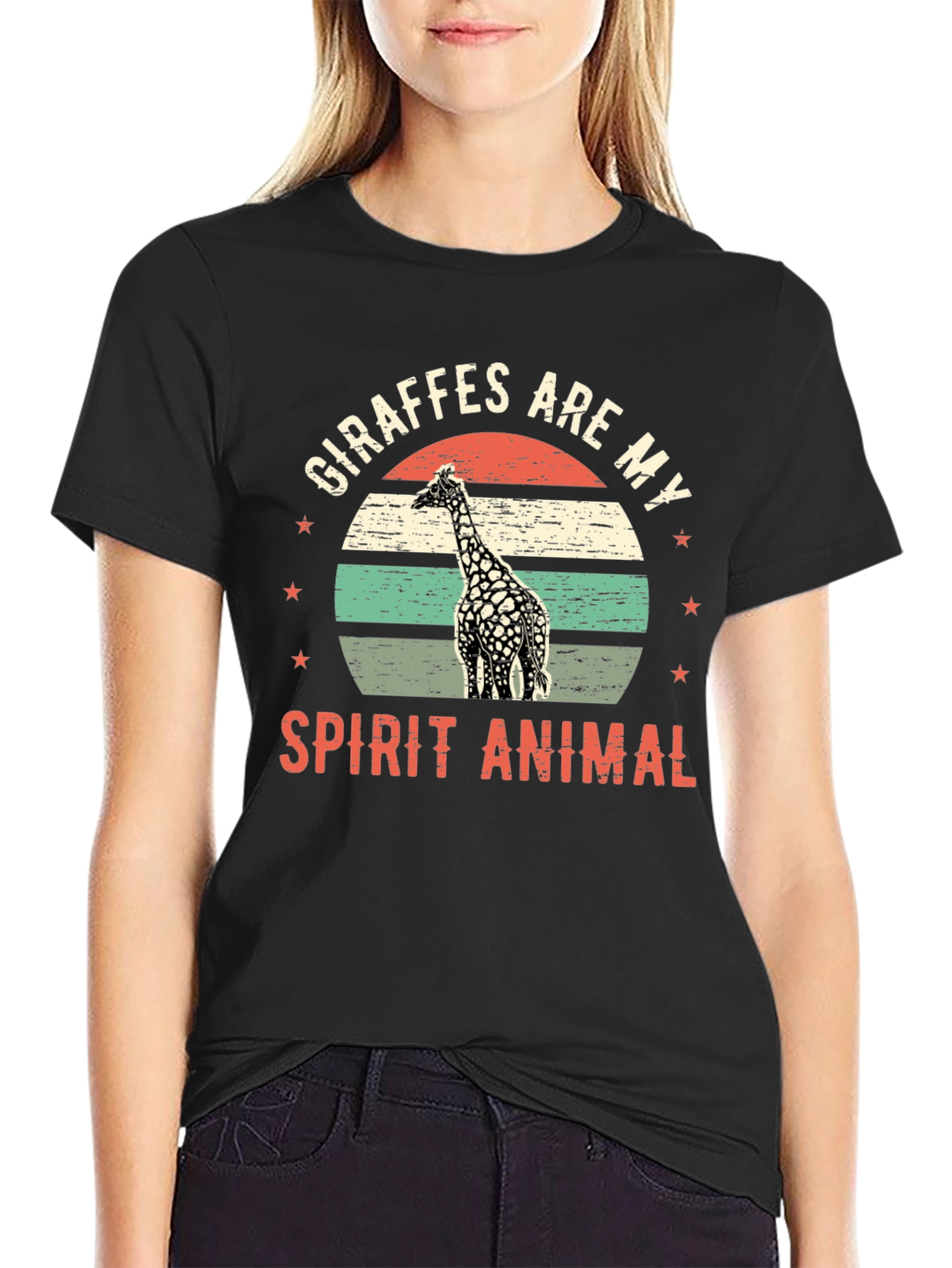 Giraffe Spirit Animal Graphic T-Shirt