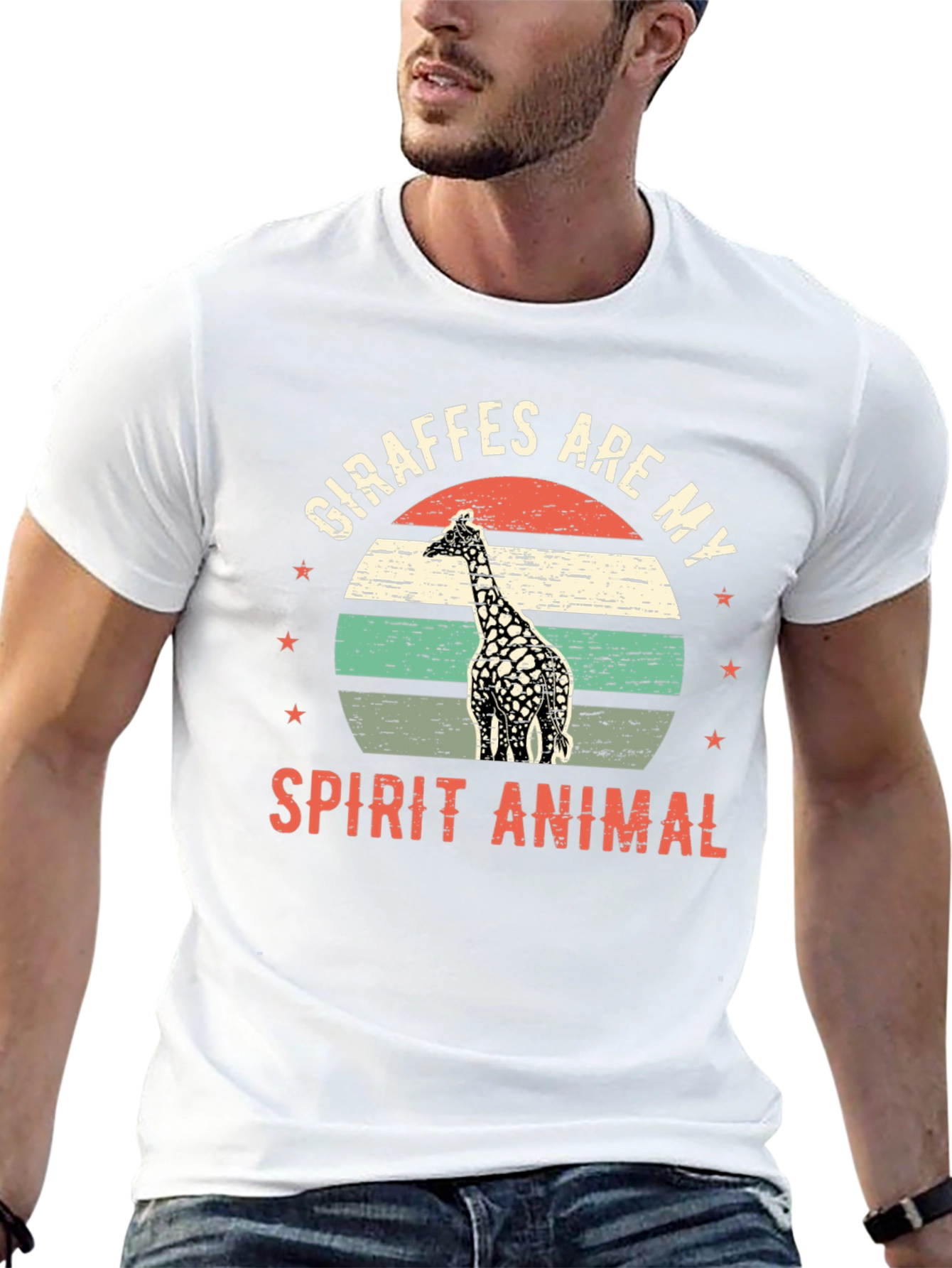 Giraffe Spirit Animal Graphic T-Shirt