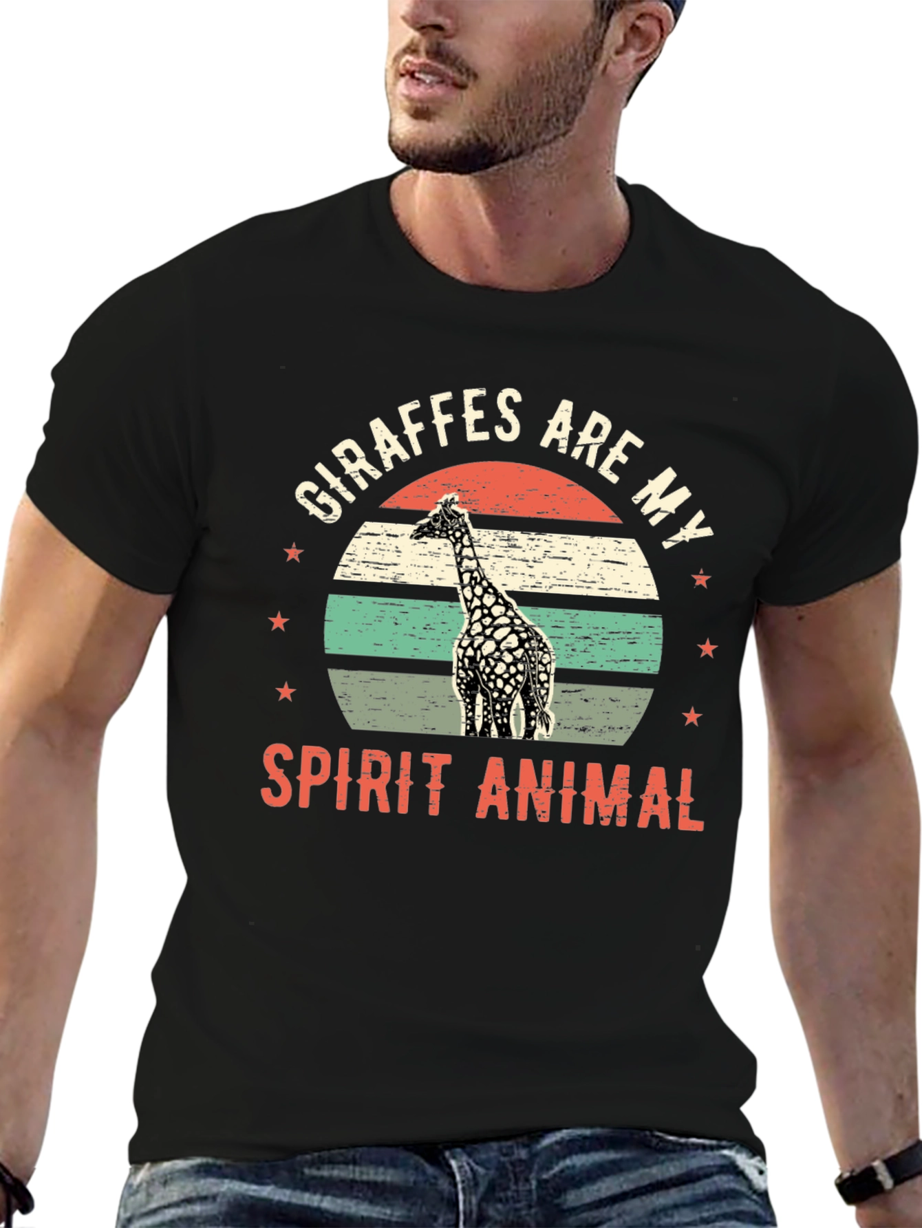 Giraffe Spirit Animal Graphic T-Shirt