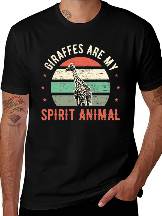 Giraffe Spirit Animal Graphic T-Shirt