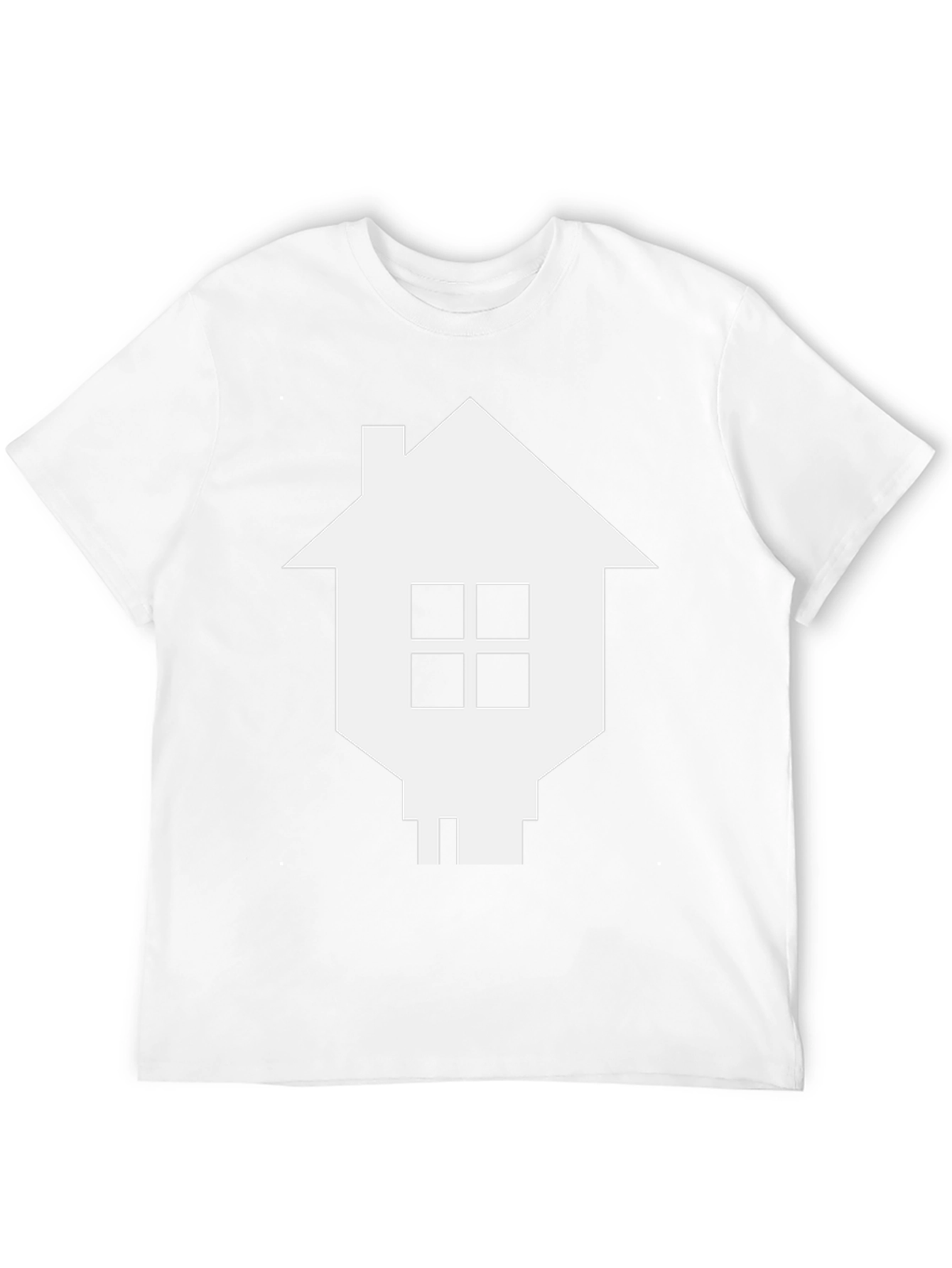Geometric House Graphic Tee - Black
