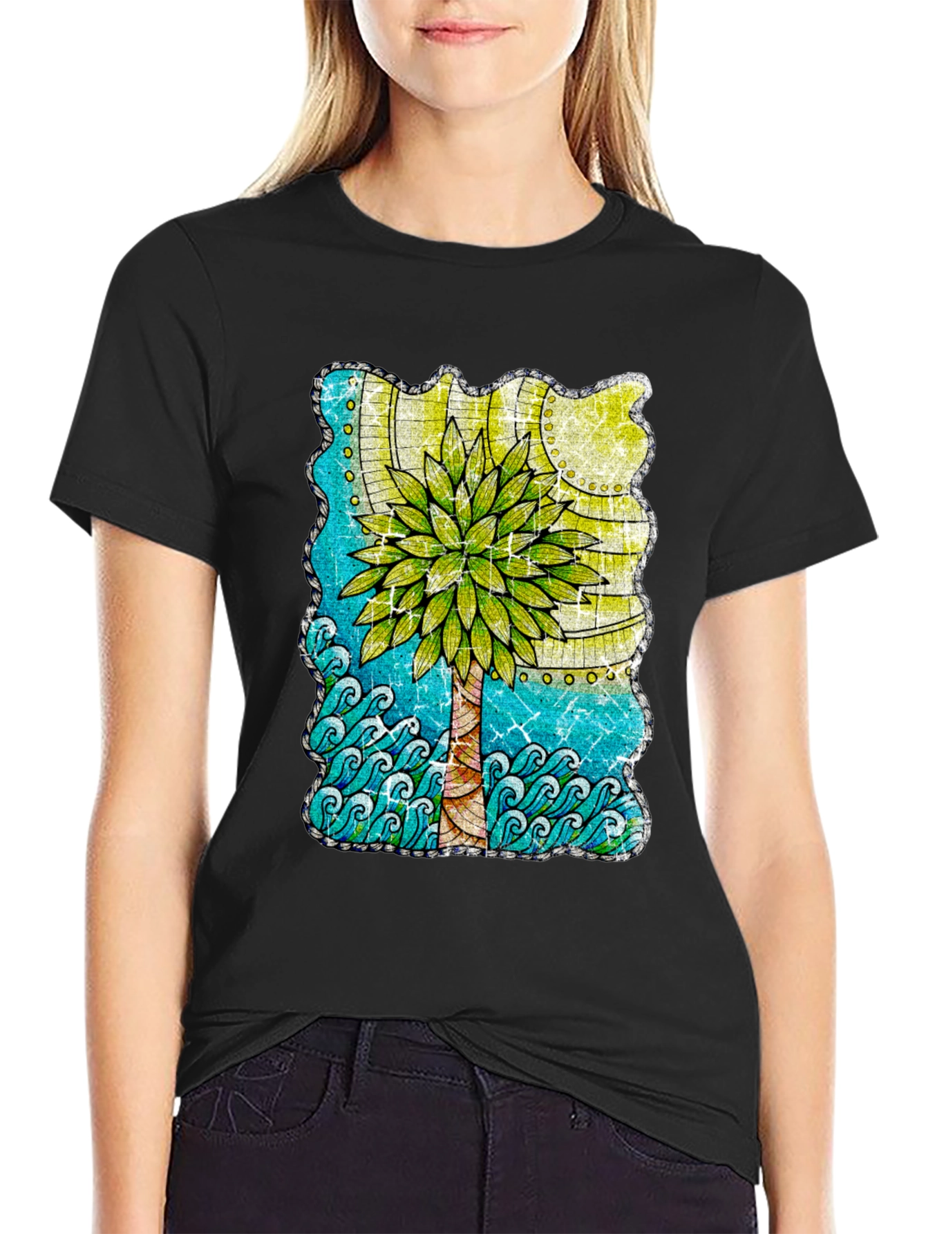 Palm Tree Graphic T-Shirt - Tropical Beach Vibes