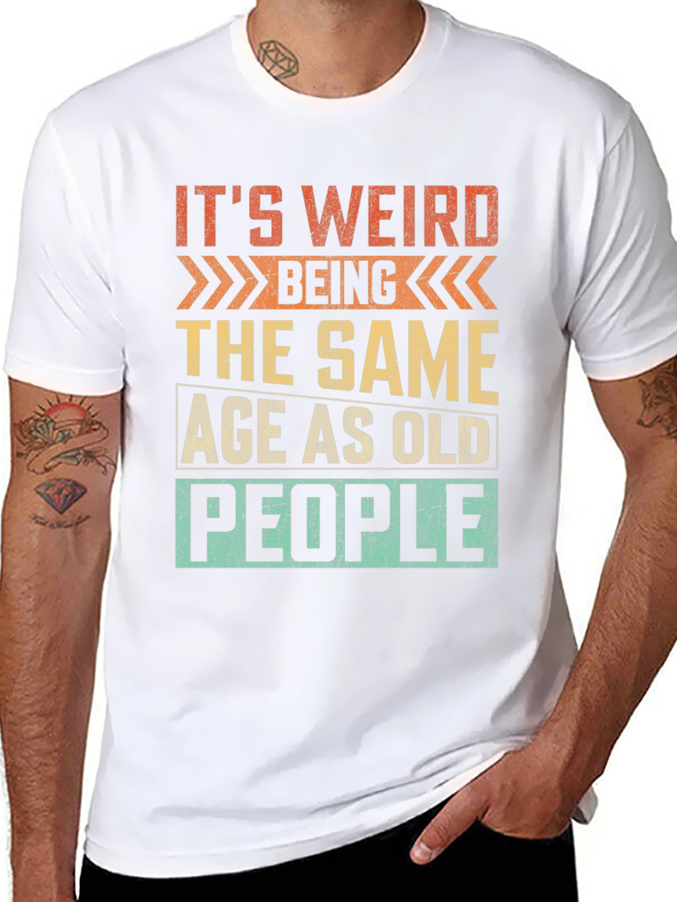 Funny Same Age as Old People Graphic Tee