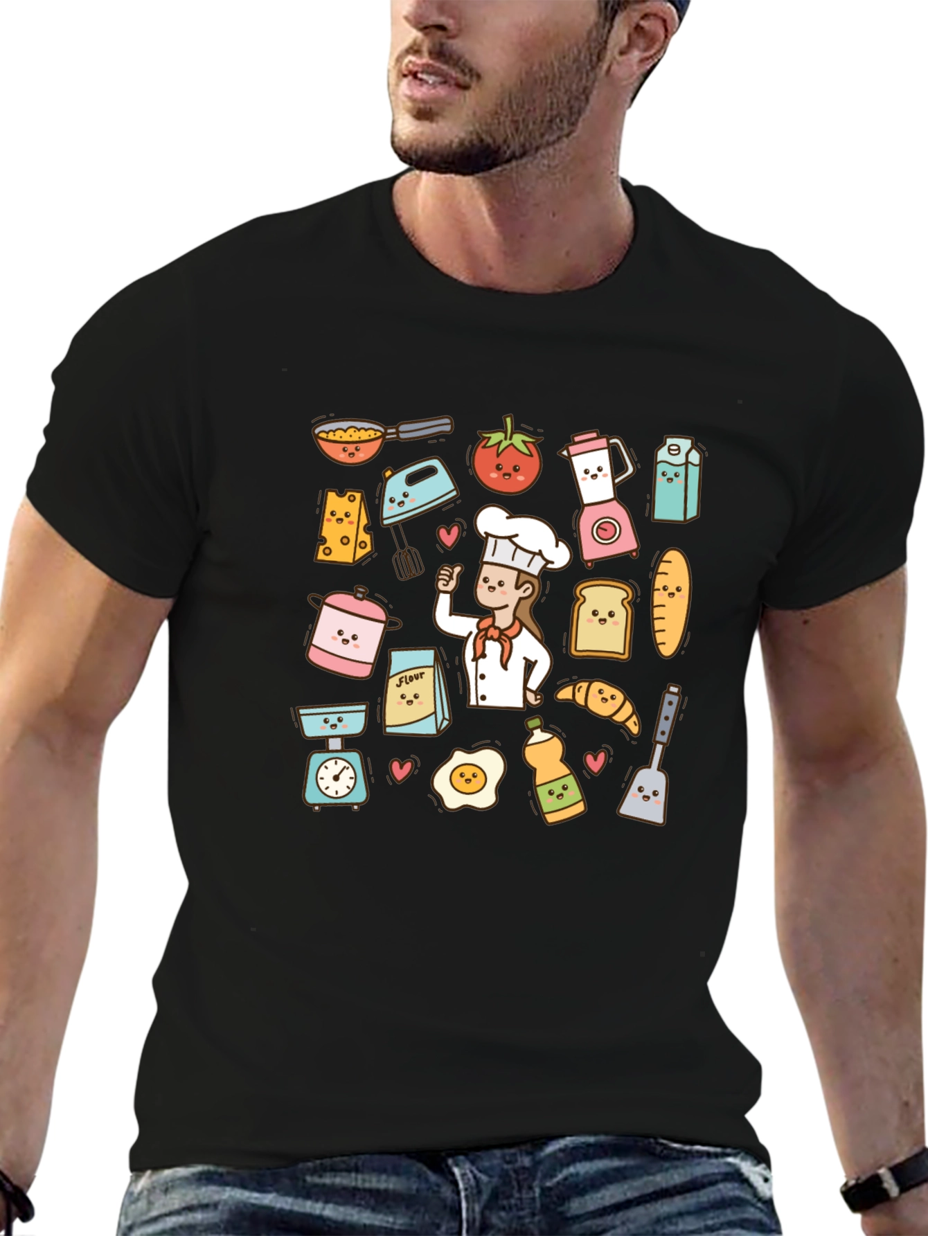 Chef Life T-Shirt: Cooking Pattern Tee