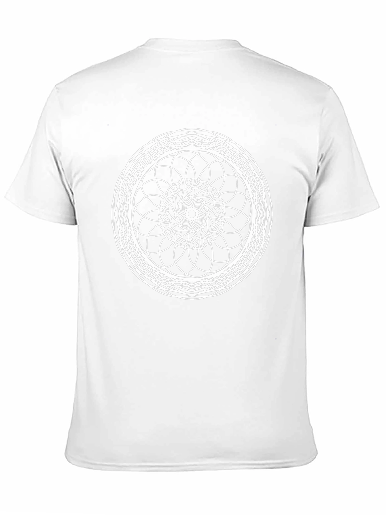 Geometric Mandala Graphic Tee - Black Cotton T-Shirt