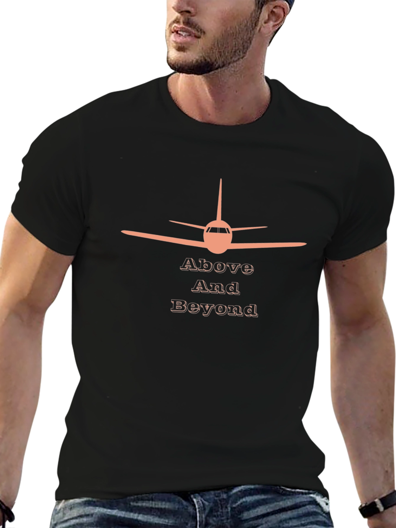 Above and Beyond Airplane Graphic T-Shirt