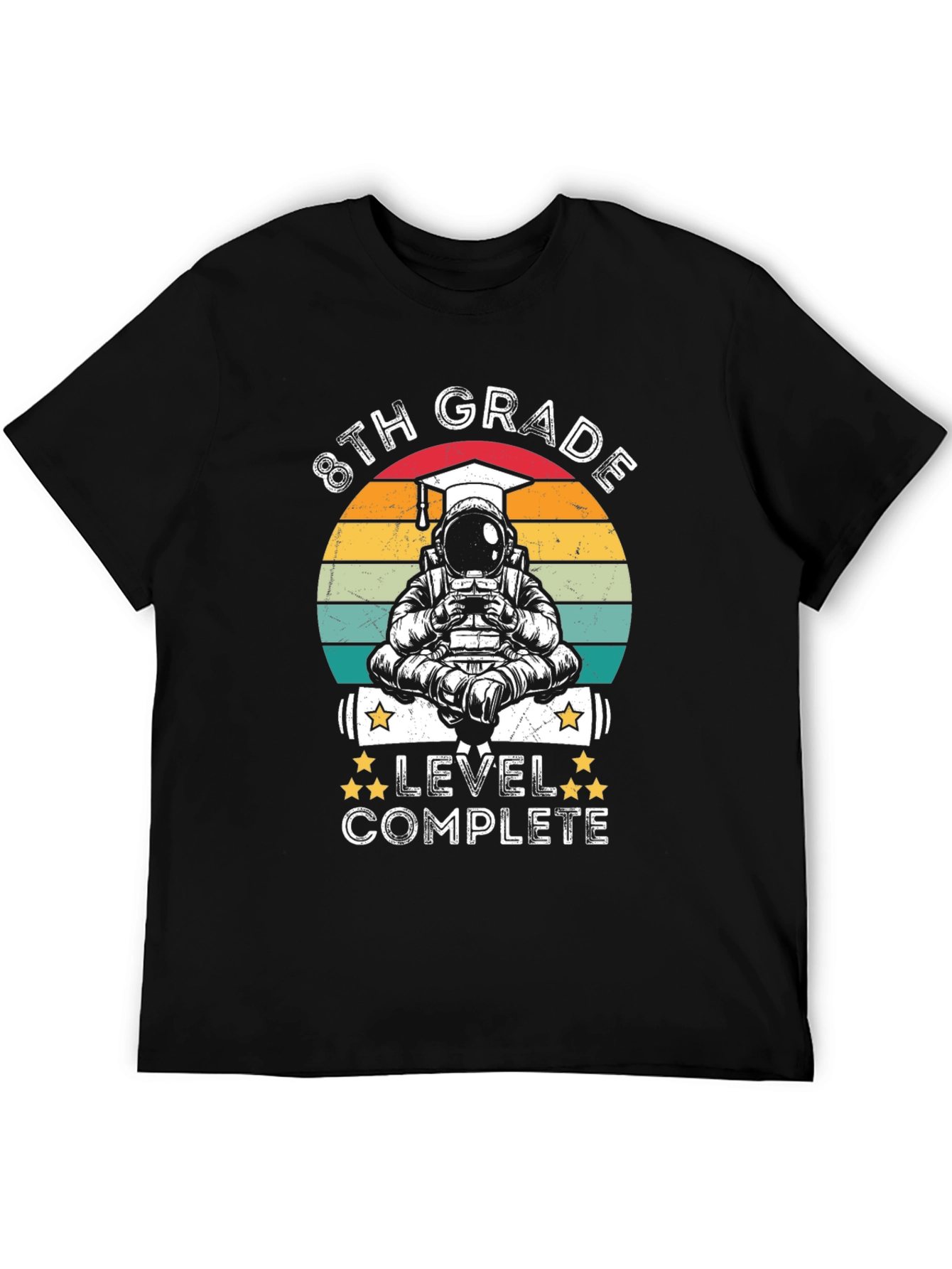 8th Grade Graduation Astronaut T-Shirt Level Complete