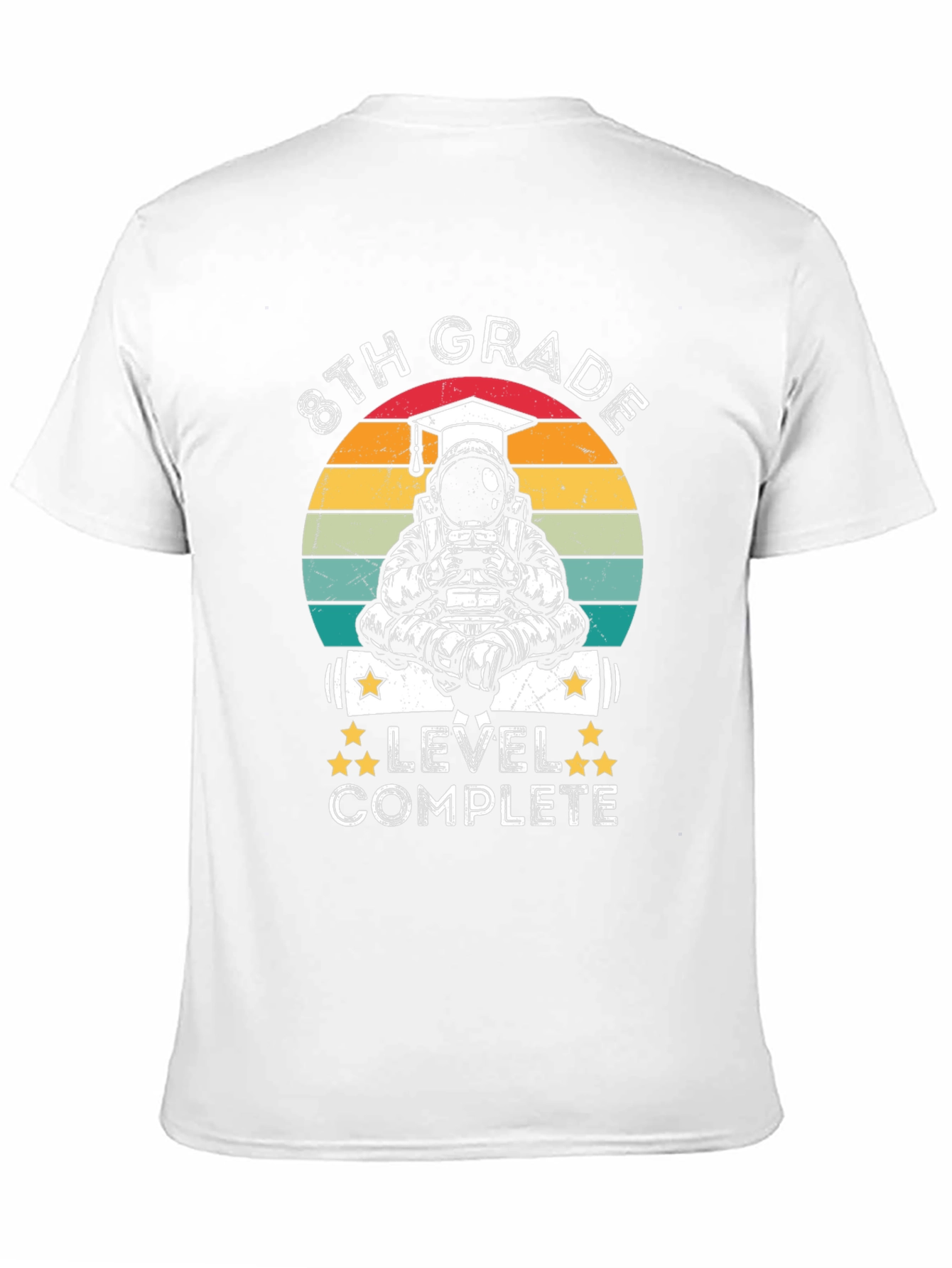 8th Grade Graduation Astronaut T-Shirt Level Complete