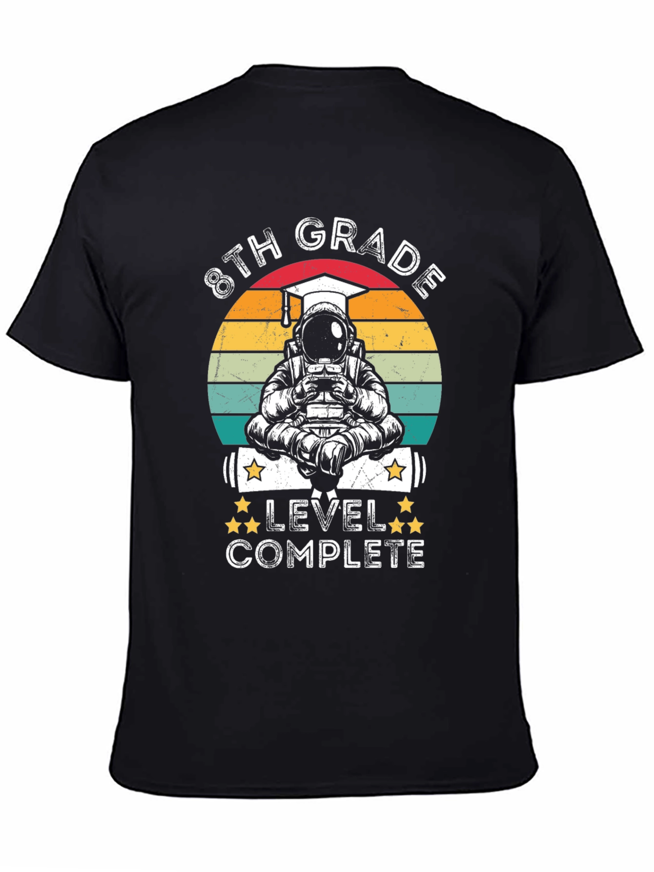 8th Grade Graduation Astronaut T-Shirt Level Complete