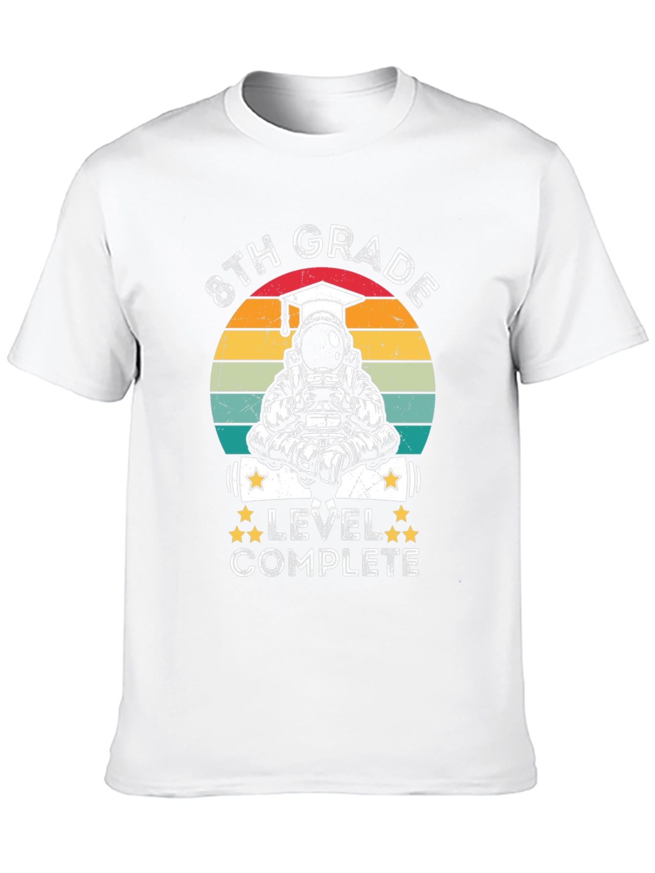 8th Grade Graduation Astronaut T-Shirt Level Complete