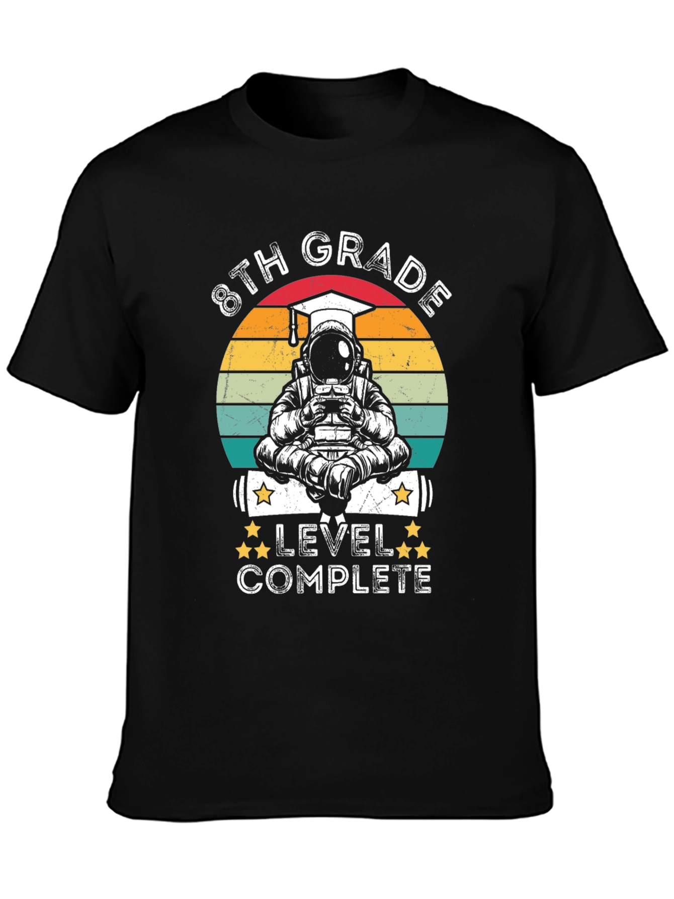 8th Grade Graduation Astronaut T-Shirt Level Complete