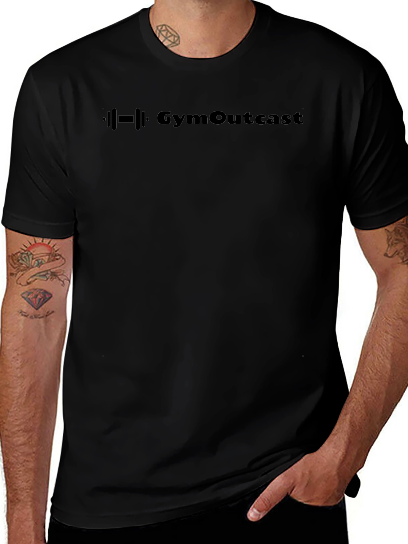 GymOutcast Black Graphic Tee